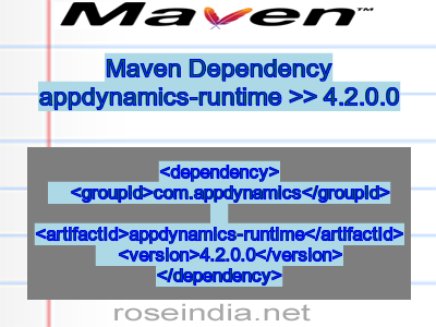 Maven dependency of appdynamics-runtime version 4.2.0.0