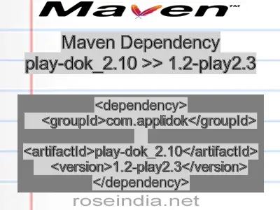 Maven dependency of play-dok_2.10 version 1.2-play2.3