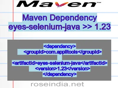 Maven dependency of eyes-selenium-java version 1.23