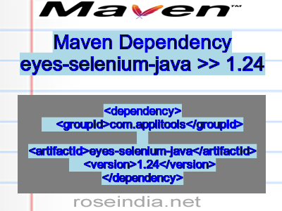 Maven dependency of eyes-selenium-java version 1.24