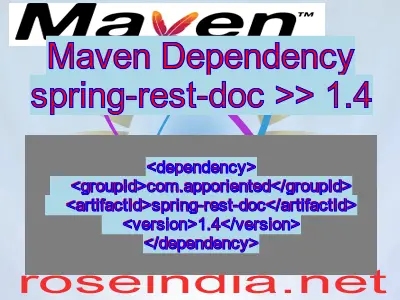 Maven dependency of spring-rest-doc version 1.4