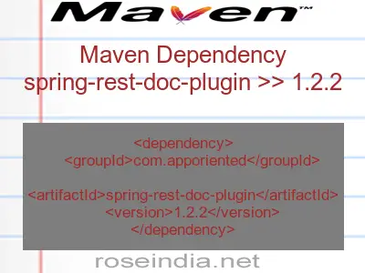 Maven dependency of spring-rest-doc-plugin version 1.2.2