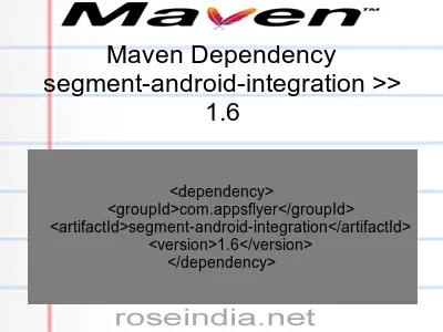 Maven dependency of segment-android-integration version 1.6