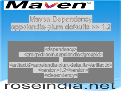 Maven dependency of appslandia-plum-defaults version 1.2
