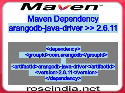 Maven dependency of arangodb-java-driver version 2.6.11