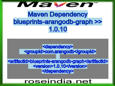 Maven dependency of blueprints-arangodb-graph version 1.0.10