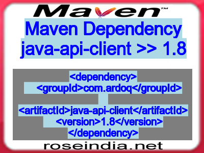 Maven dependency of java-api-client version 1.8