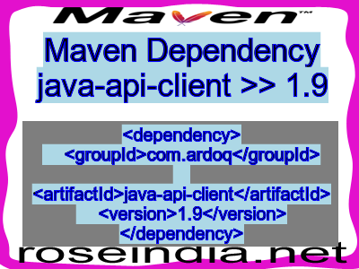 Maven dependency of java-api-client version 1.9