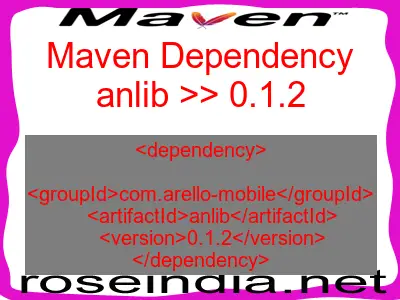 Maven dependency of anlib version 0.1.2