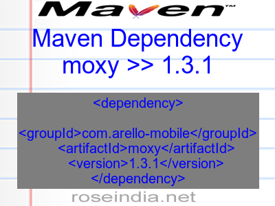 Maven dependency of moxy version 1.3.1