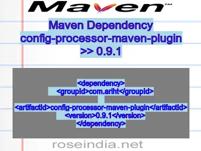 Maven dependency of config-processor-maven-plugin version 0.9.1