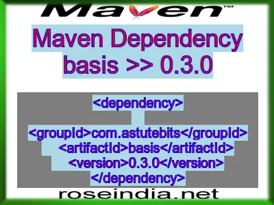 Maven dependency of basis version 0.3.0
