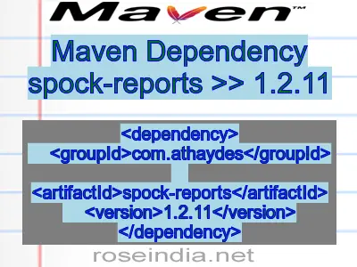 Maven dependency of spock-reports version 1.2.11