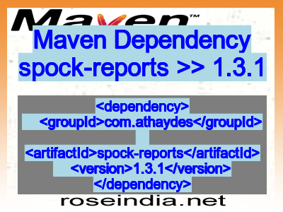 Maven dependency of spock-reports version 1.3.1