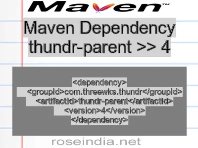 Maven dependency of thundr-parent version 4