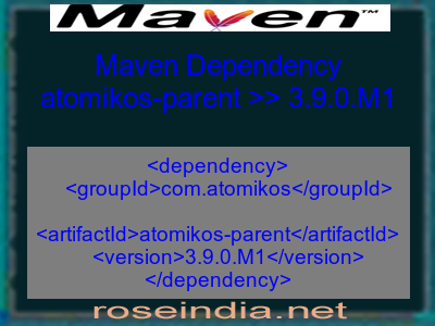 Maven dependency of atomikos-parent version 3.9.0.M1