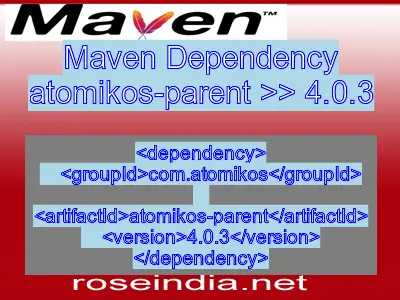 Maven dependency of atomikos-parent version 4.0.3