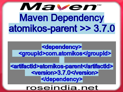 Maven dependency of atomikos-parent version 3.7.0