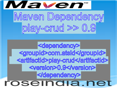 Maven dependency of play-crud version 0.9