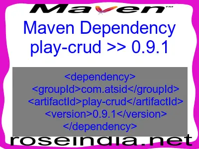 Maven dependency of play-crud version 0.9.1