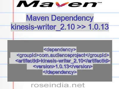 Maven dependency of kinesis-writer_2.10 version 1.0.13