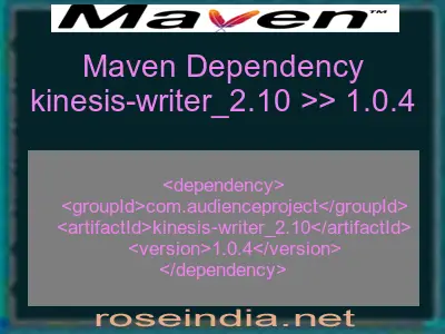 Maven dependency of kinesis-writer_2.10 version 1.0.4