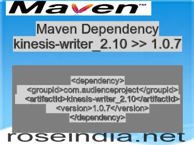 Maven dependency of kinesis-writer_2.10 version 1.0.7