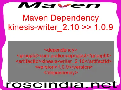 Maven dependency of kinesis-writer_2.10 version 1.0.9