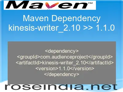 Maven dependency of kinesis-writer_2.10 version 1.1.0