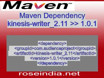 Maven dependency of kinesis-writer_2.11 version 1.0.1