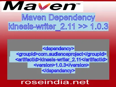 Maven dependency of kinesis-writer_2.11 version 1.0.3