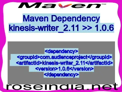 Maven dependency of kinesis-writer_2.11 version 1.0.6