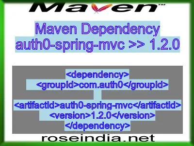 Maven dependency of auth0-spring-mvc version 1.2.0