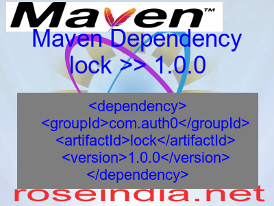 Maven dependency of lock version 1.0.0