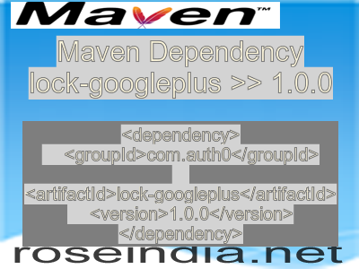 Maven dependency of lock-googleplus version 1.0.0