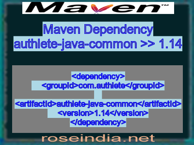 Maven dependency of authlete-java-common version 1.14