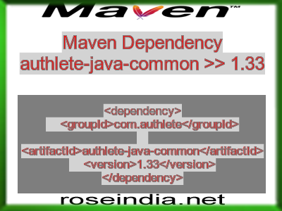 Maven dependency of authlete-java-common version 1.33
