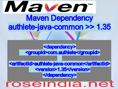 Maven dependency of authlete-java-common version 1.35