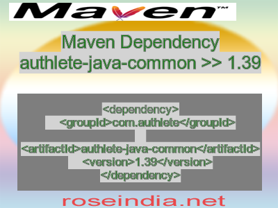 Maven dependency of authlete-java-common version 1.39