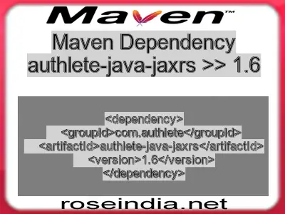 Maven dependency of authlete-java-jaxrs version 1.6