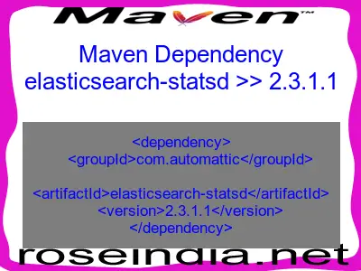 Maven dependency of elasticsearch-statsd version 2.3.1.1