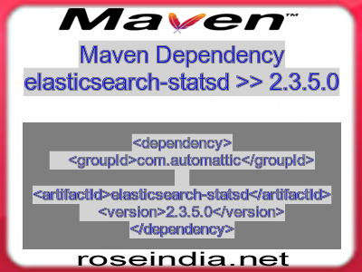 Maven dependency of elasticsearch-statsd version 2.3.5.0