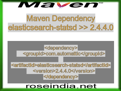 Maven dependency of elasticsearch-statsd version 2.4.4.0