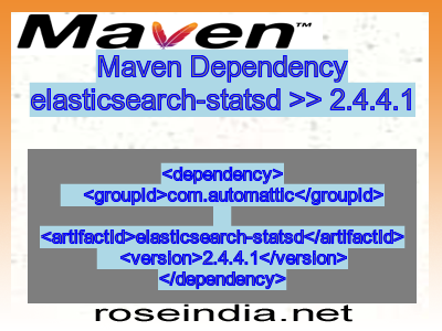 Maven dependency of elasticsearch-statsd version 2.4.4.1