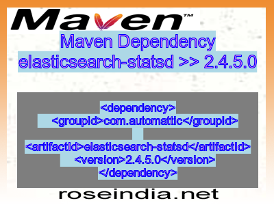 Maven dependency of elasticsearch-statsd version 2.4.5.0