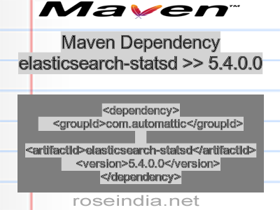Maven dependency of elasticsearch-statsd version 5.4.0.0