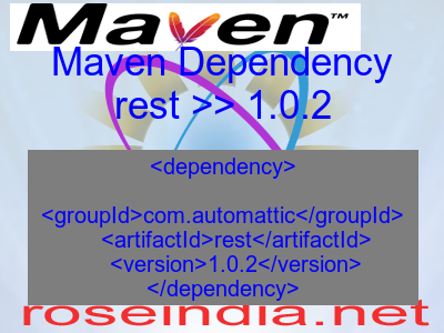 Maven dependency of rest version 1.0.2