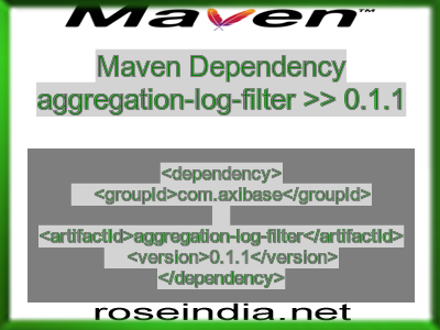 Maven dependency of aggregation-log-filter version 0.1.1