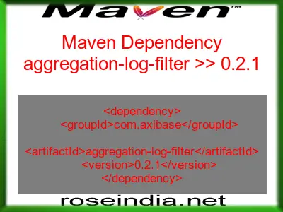 Maven dependency of aggregation-log-filter version 0.2.1