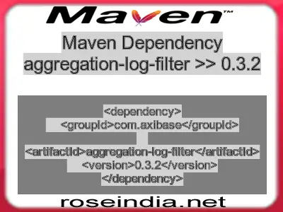 Maven dependency of aggregation-log-filter version 0.3.2